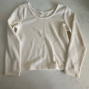 CHELSEA & VIOLET Kid’s Ivory Sweater Blouse Size Small S 7/8 NWT From Dillards
